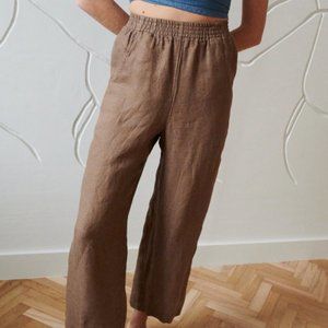 Ocean Waffle Linen Trousers